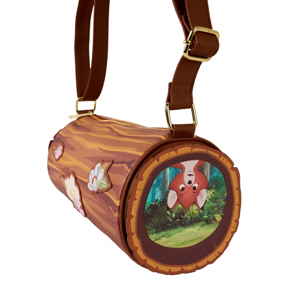NWT Disney Loungefly The Fox and the Hound Forest Floral Log Crossbody Bag - Picture 11 of 12